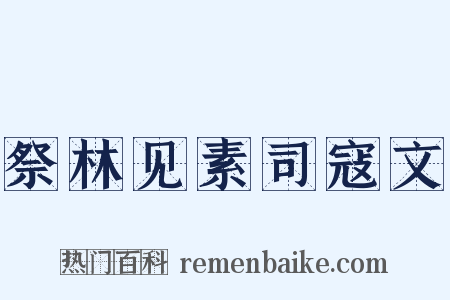 祭林见素司寇文是什么意思的图片